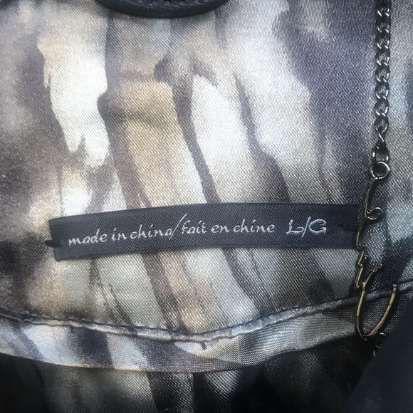 Line Navy Blue Lambskin Cropped Jacket, Size L - Picture 5 of 12